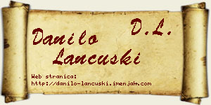 Danilo Lančuški vizit kartica